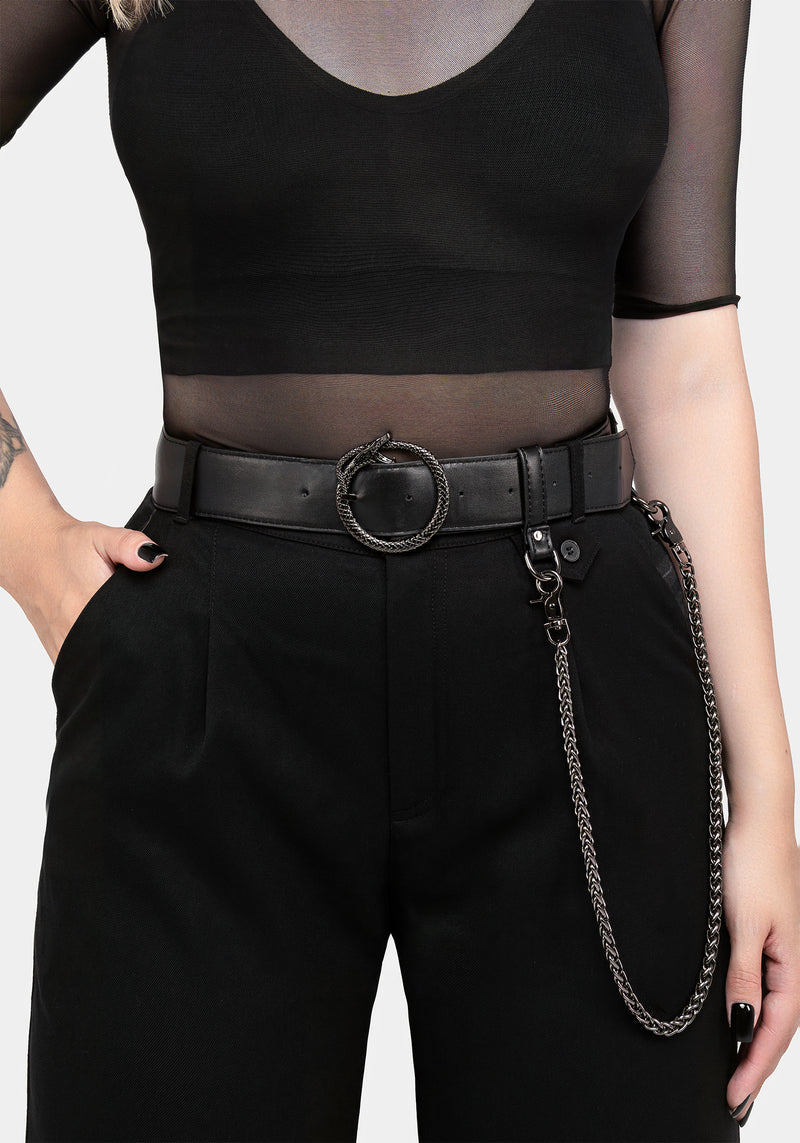 Ouroboros Snake Buckle Chain Belt