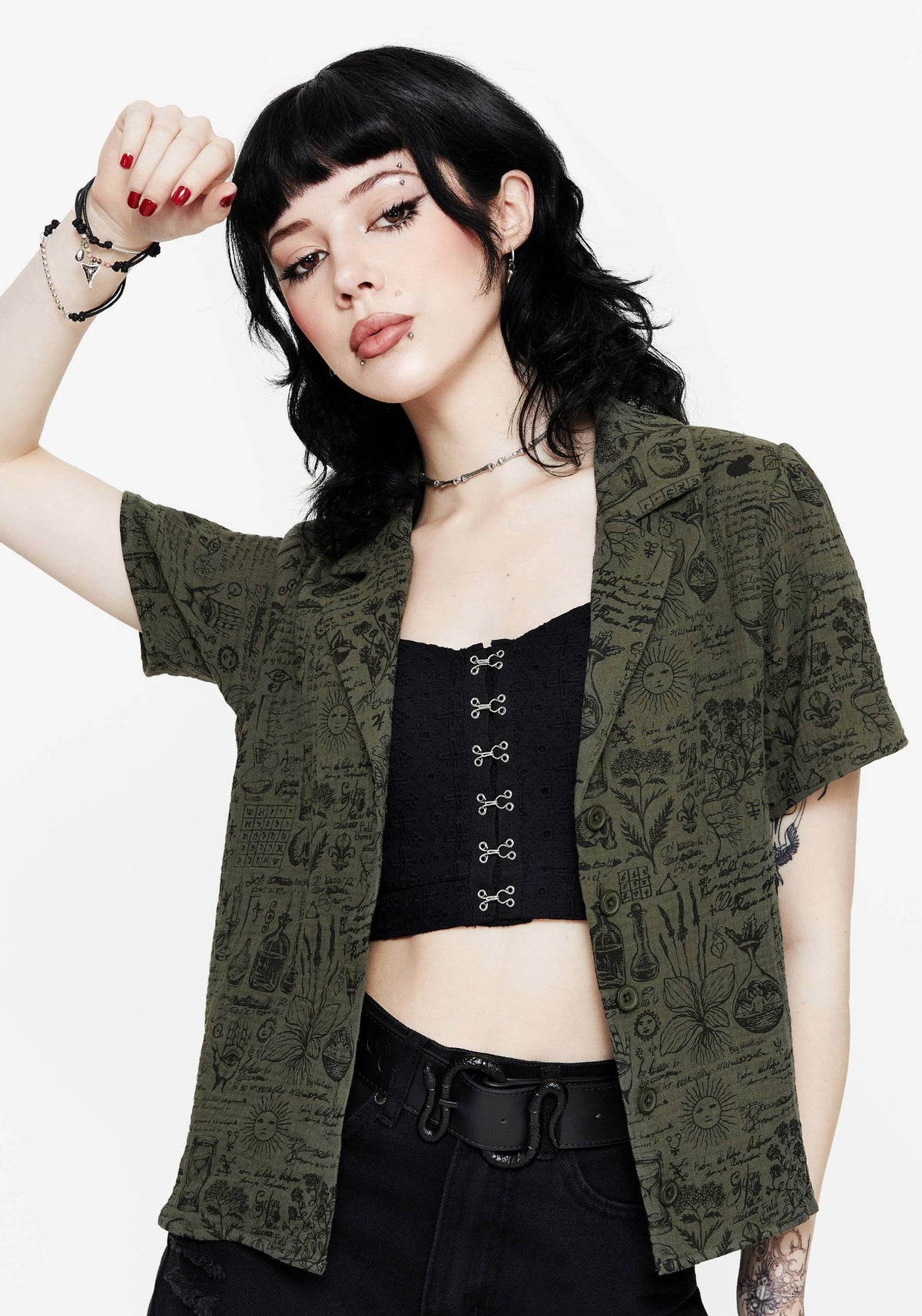 Taddea Cotton Relaxed Button Up Blouse