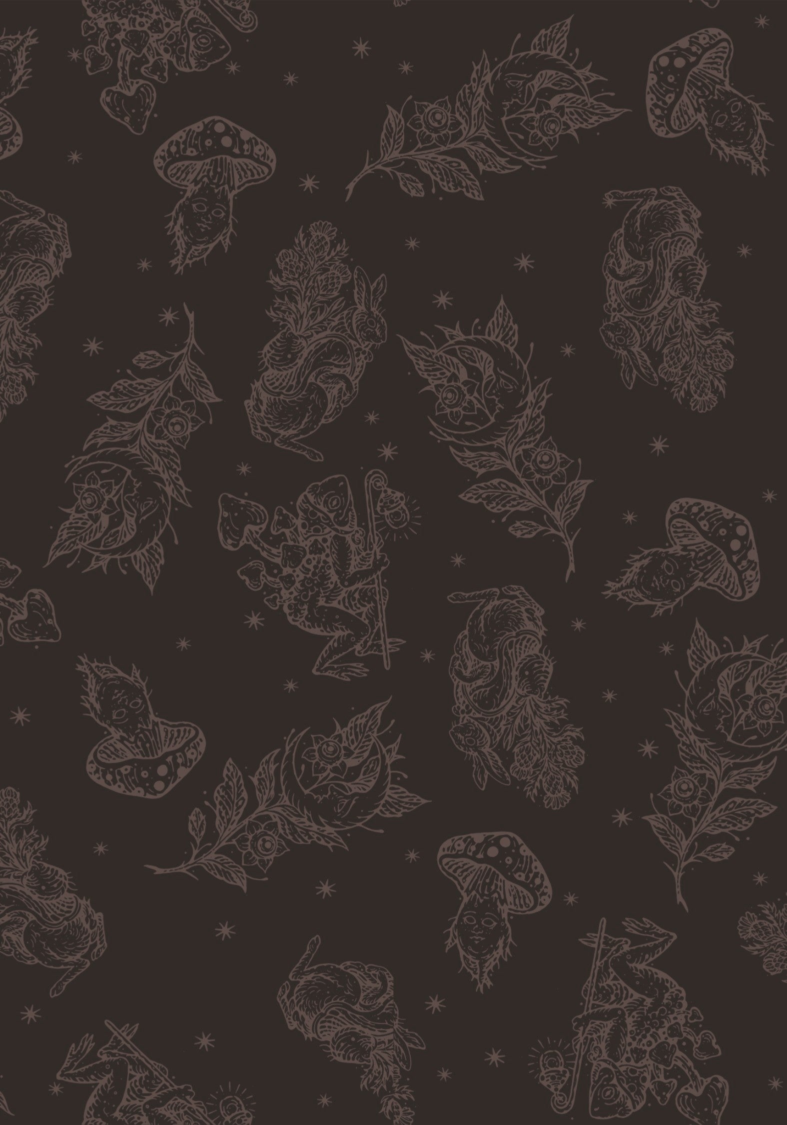 Hexborn Baba Yaga Printed Denim Dungarees