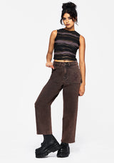 Echo Autumnal Leaf Embroidered Pocket Detail Cropped Jeans