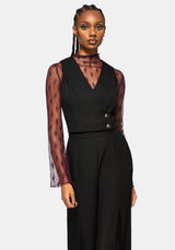 Iris Celestial Tailored Wrap Over Button Waistcoat