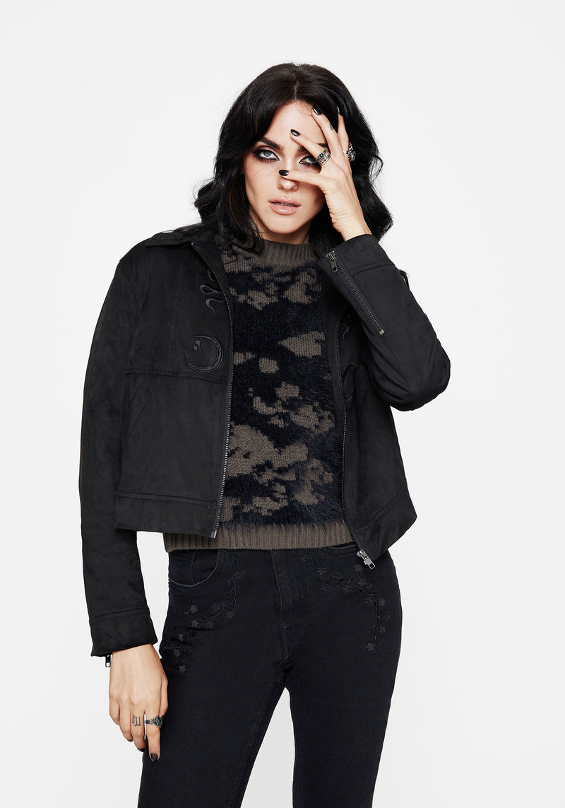 Rite Celestial Embroidered Suedette Jacket