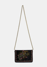 Kobra Snake Embroidered Crossbody Bag