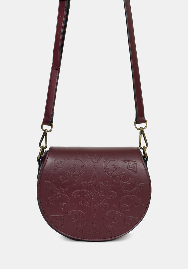 Nyelle Witches Knot Debossed Circle Bag