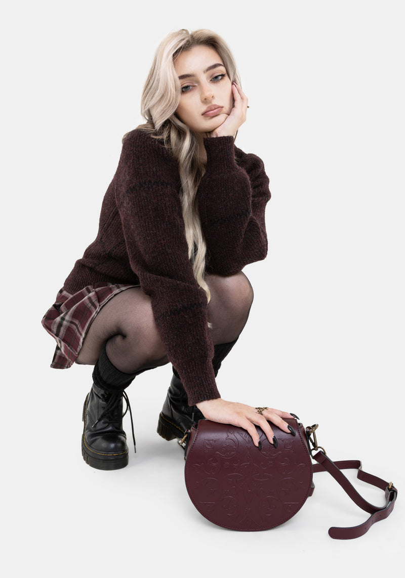 Nyelle Witches Knot Debossed Circle Bag