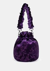 Tamsin Purple Velvet Bucket Bag