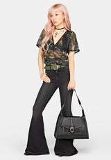 Trogan Rivet Buckle Shoulder Bag