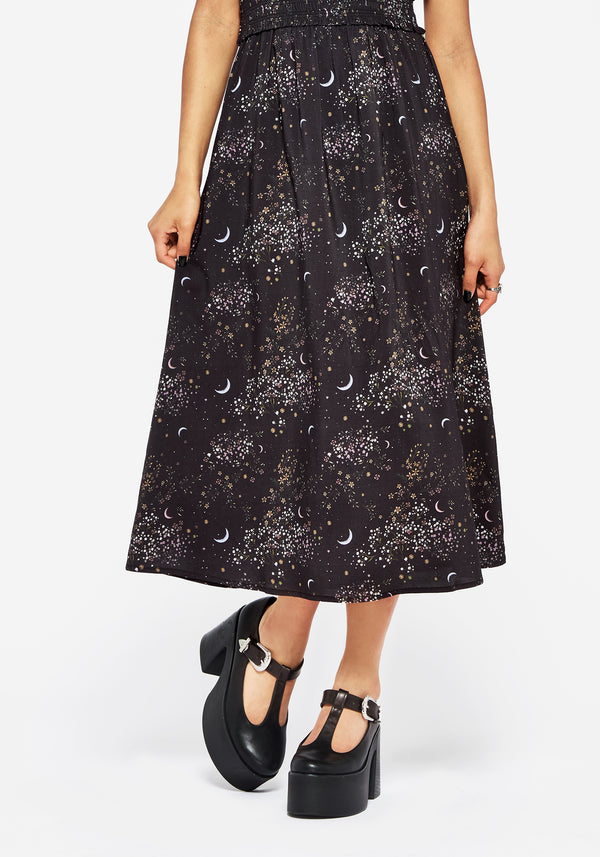 Peaseblossom Celestial Midi Skirt
