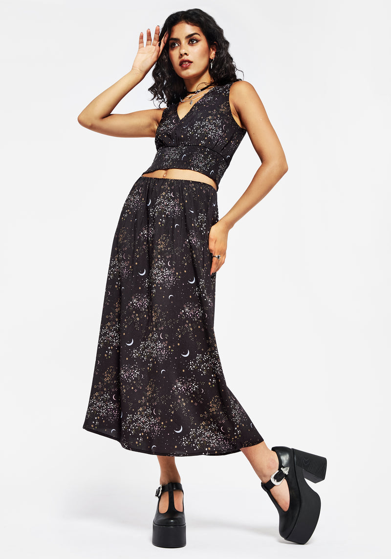 Peaseblossom Celestial Midi Skirt