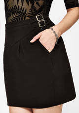 Phoebe Buckle Detail Mini Skirt