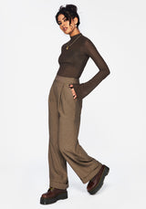 Mystic Embroidered Turn Up Wide Leg Trouser