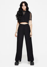 Thora Embroidered Front Split Tailored Trouser