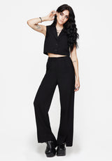 Thora Embroidered Front Split Tailored Trouser