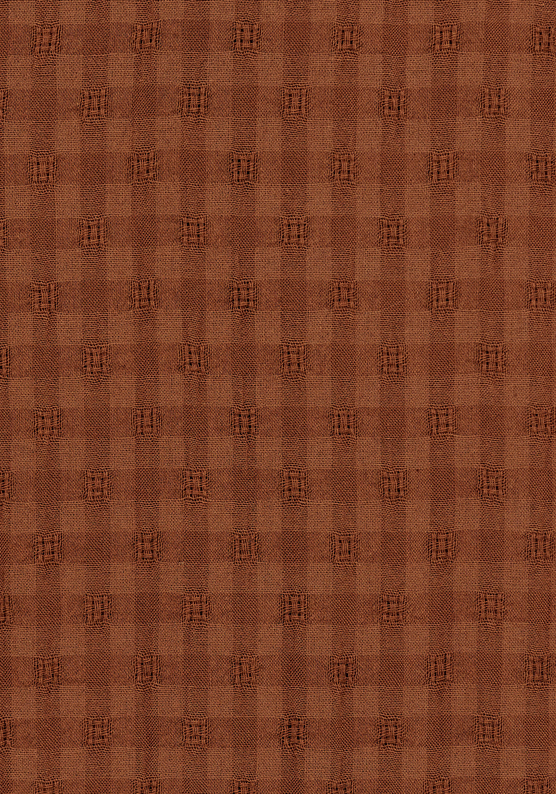 Soleil Cotton-Blend Check Tapered Trouser