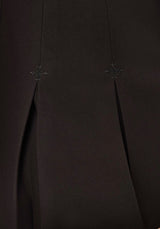 Soul Embroidered Pleated Mini Skirt