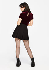 Soul Embroidered Pleated Mini Skirt