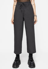 Octavia Tie Waist Snake Trim Wide Leg Trouser