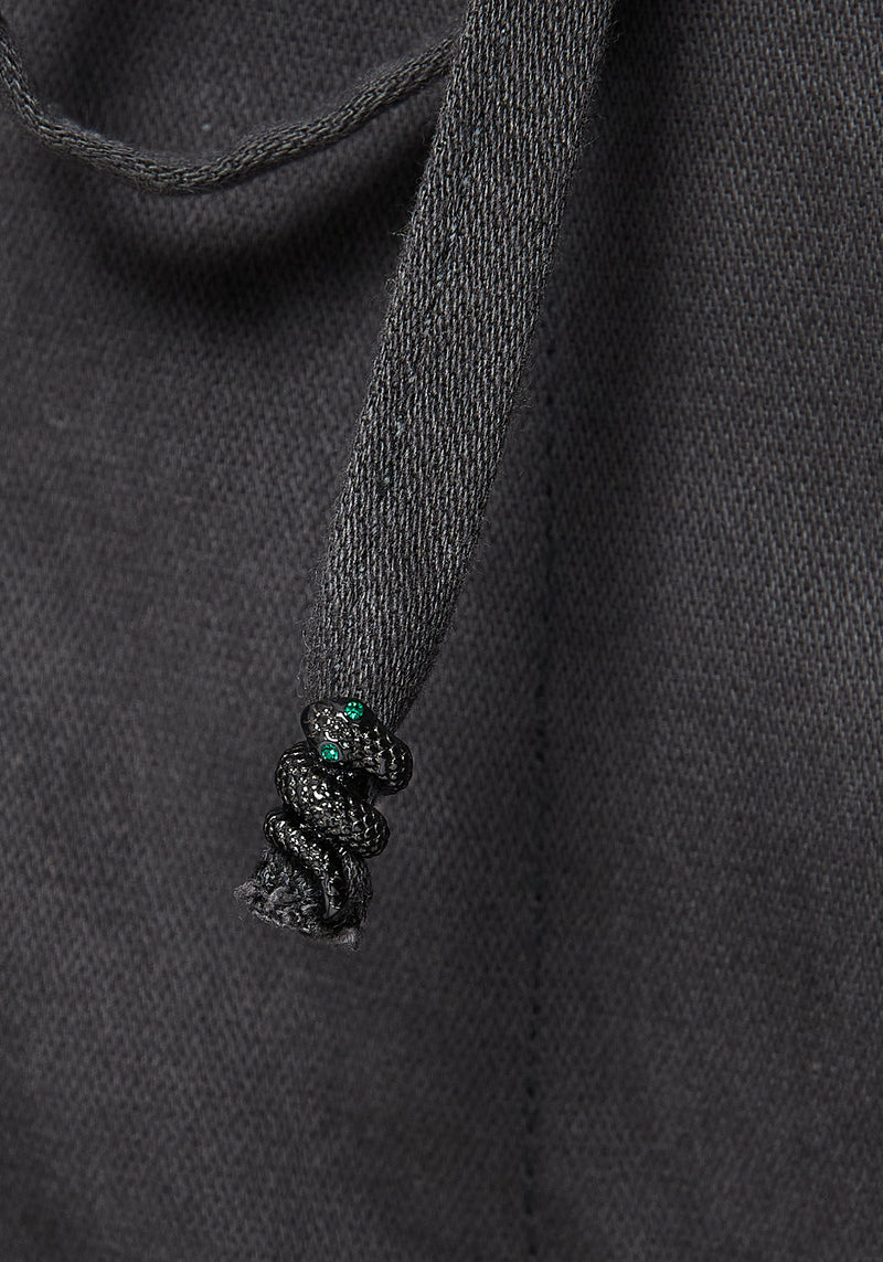 Octavia Tie Waist Snake Trim Wide Leg Trouser