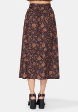 Skye Button Down Midi Skirt