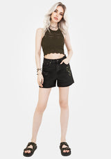 Swamplife Embroidered Denim Shorts