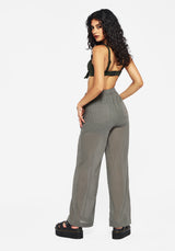 Koax Cotton Check Embroidered Beach Trouser