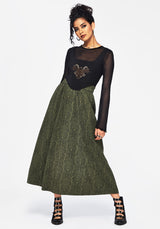 Francesca Dragon Printed Midaxi Skirt