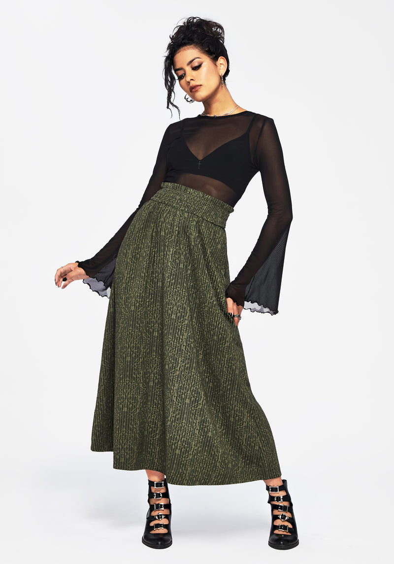 Francesca Dragon Printed Midaxi Skirt