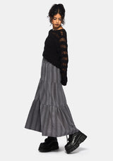 Grove Cotton Stripe Tiered Midaxi Skirt