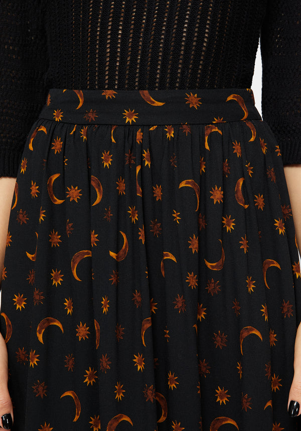 Elura Celestial Print Maxi Skirt