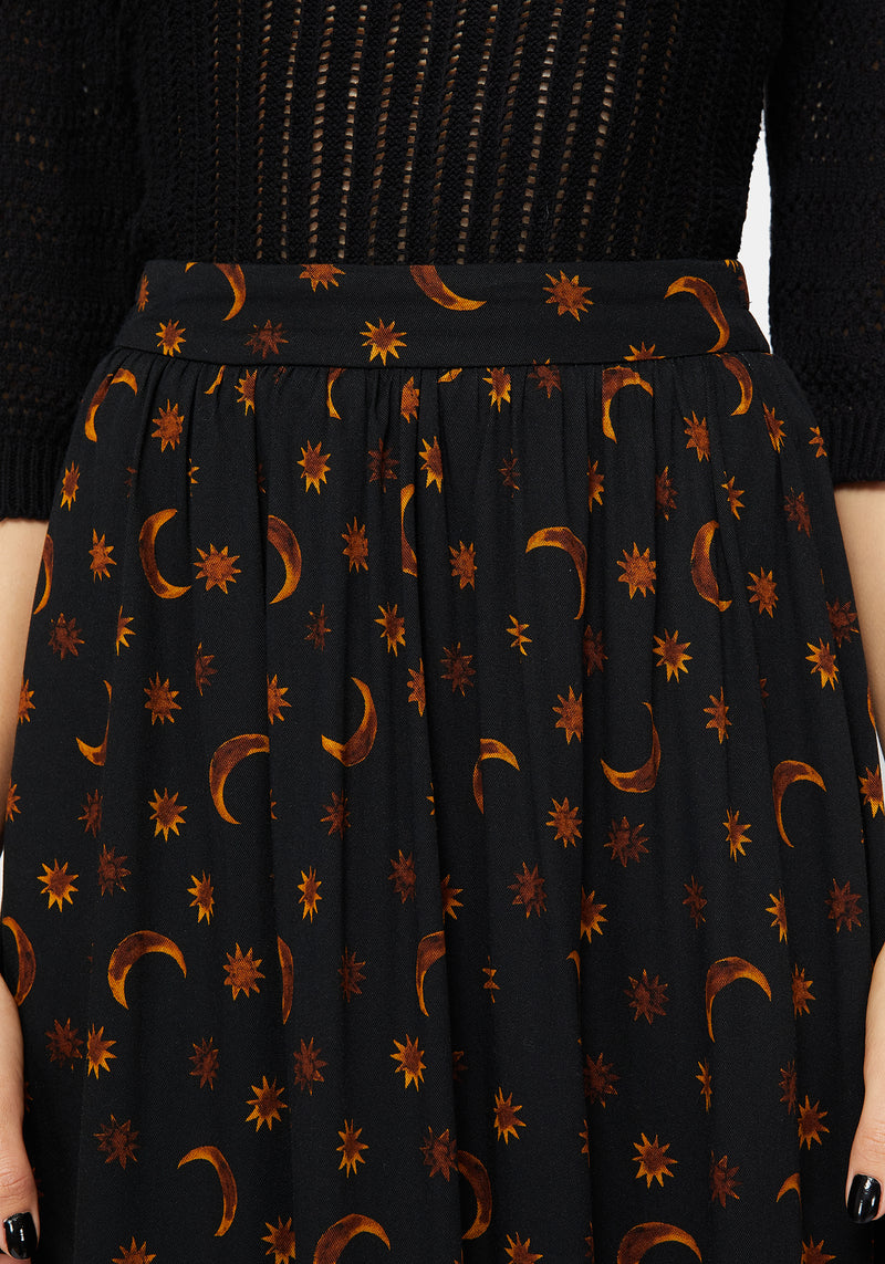 Elura Celestial Print Maxi Skirt