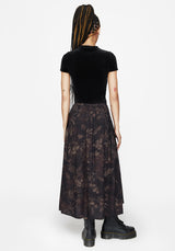 Ashmire Woodland Moth Print Midi Skirt