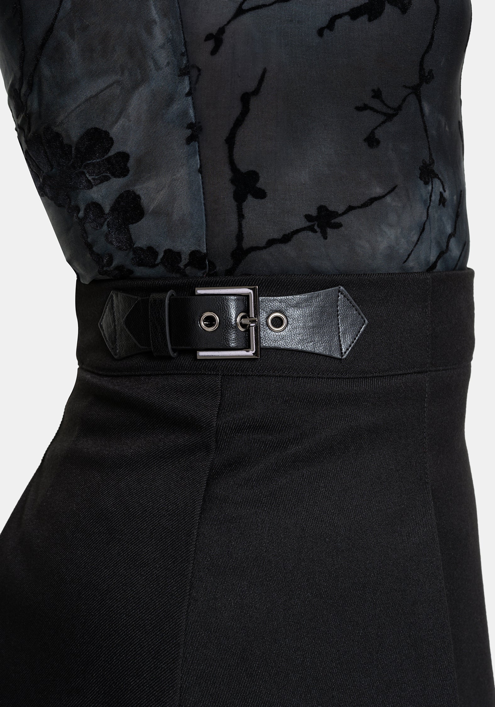 Nightingale Black Pleated Mini Skirt