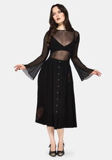 Hexborn Baba Yaga Embroidered Midi Skirt