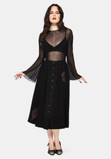 Hexborn Baba Yaga Embroidered Midi Skirt