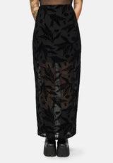 Cimora Dandelion Flock Mesh Midaxi Skirt