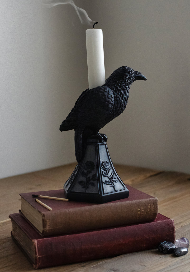 Lurk Raven Candle Stick Holder