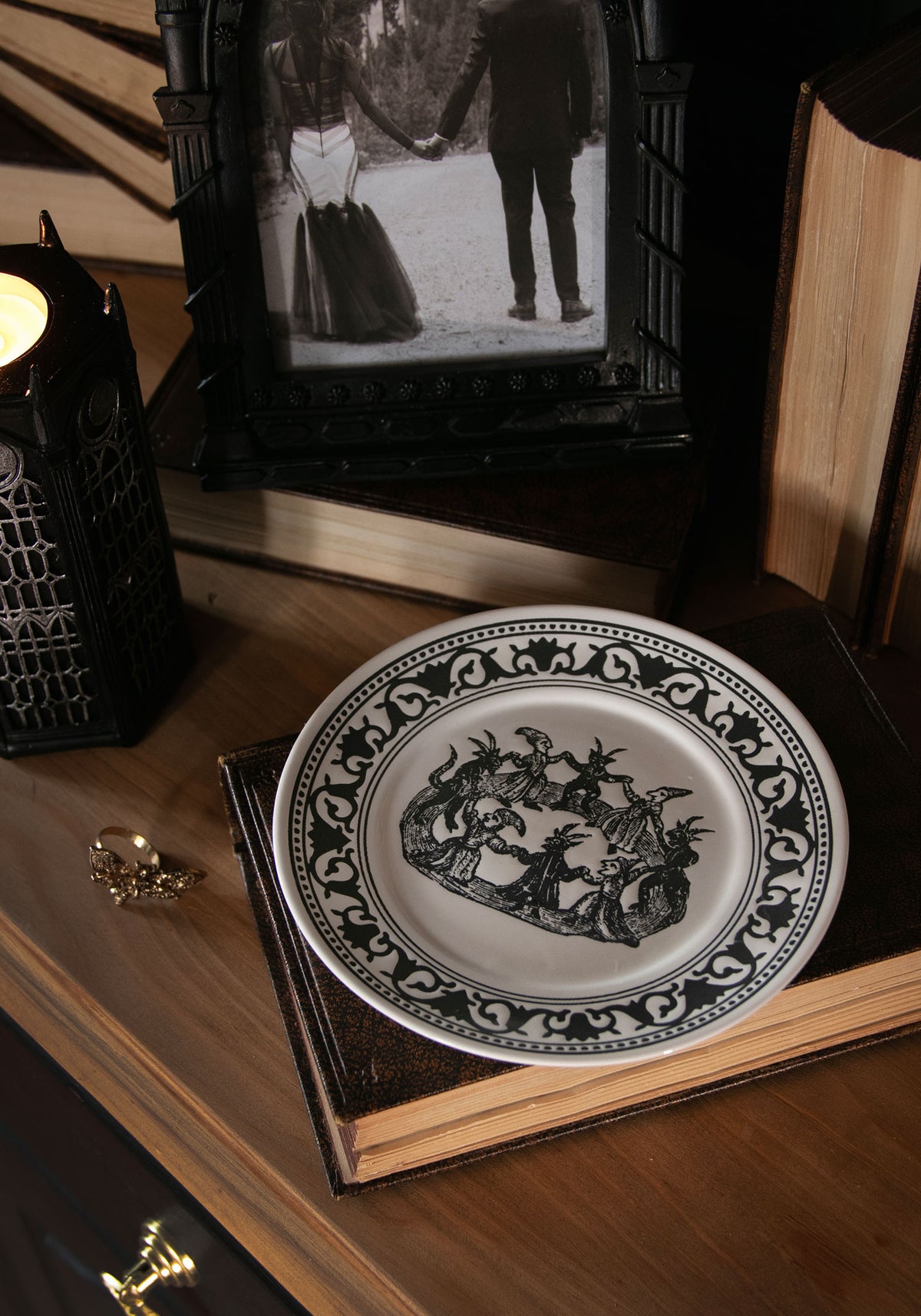 Woodcut Medieval Trinket Dish