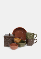 Ashwyn Witches Tile Debossed Mug - Green