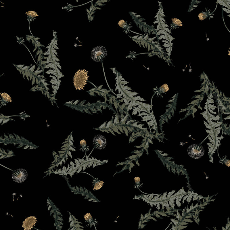 Cimora Dandelion Print Puff Sleeve Maxi Dress