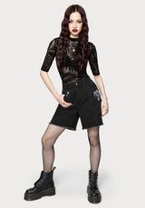 Reina Celestial Embroidered Denim Short 24" / UK 6