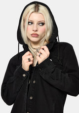 Trellis Hooded Pocket Denim Shacket UK 6