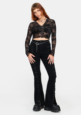 Astrid Extreme Lace Up Flare Jean