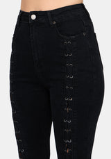 Astrid Extreme Lace Up Flare Jean