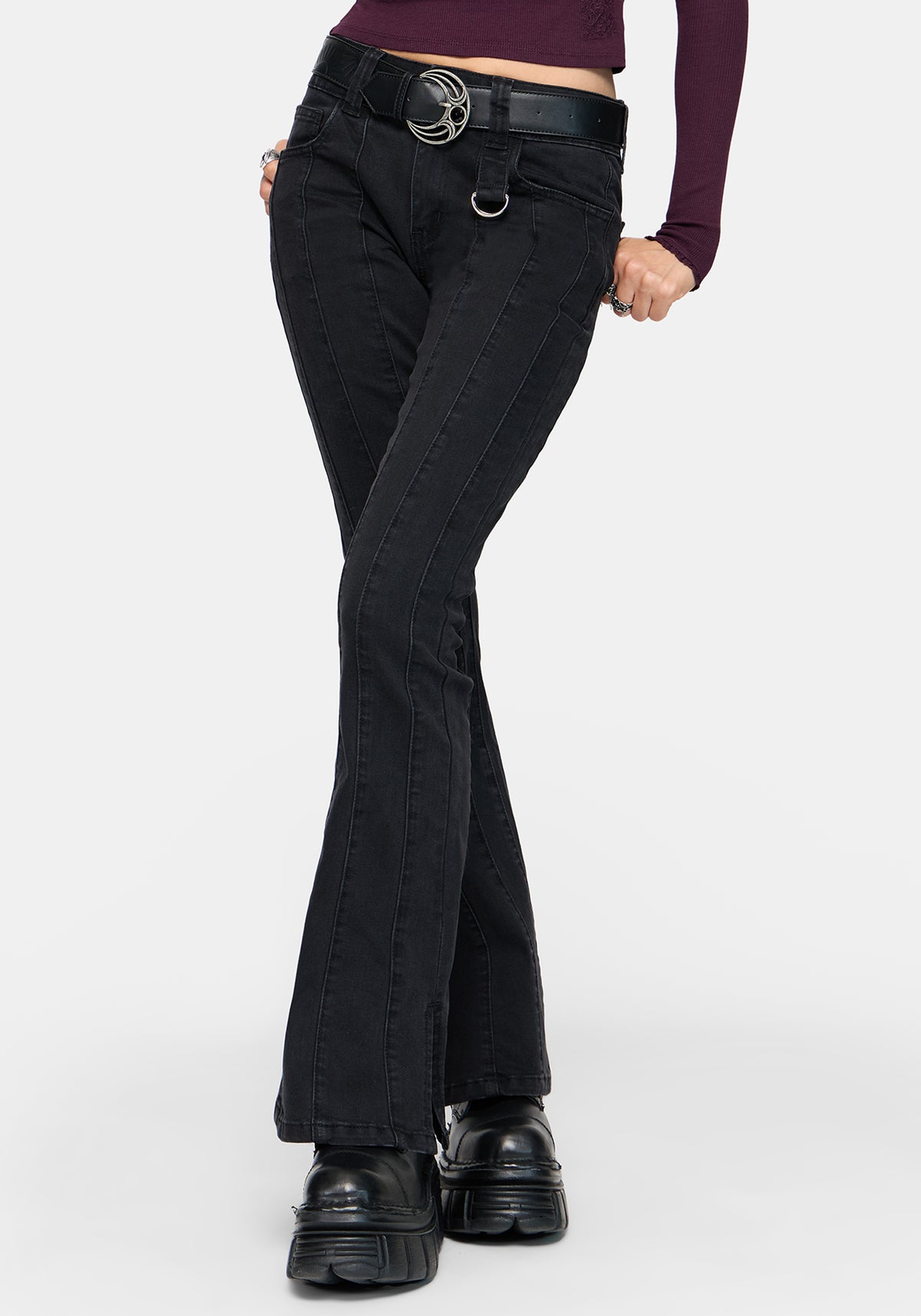 Ardian Seam Low Rise Kick Flare Jean