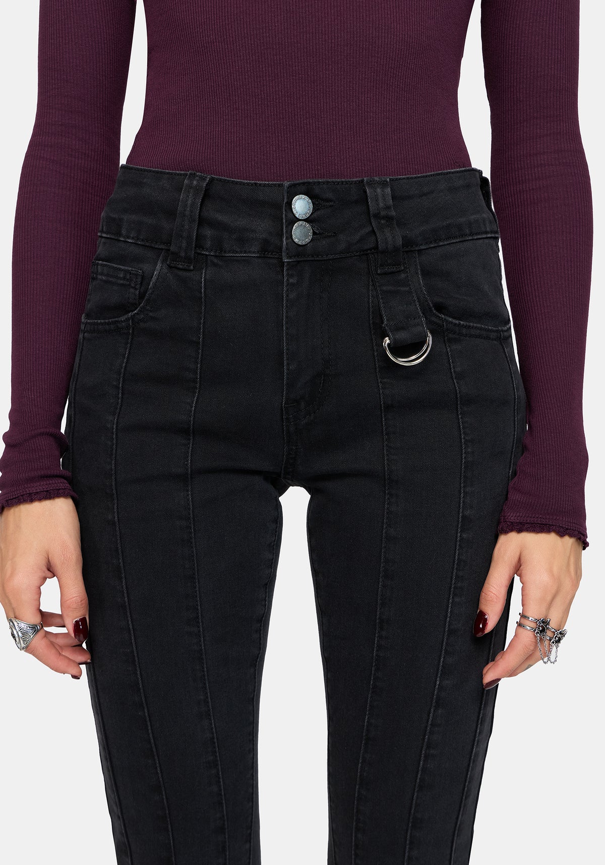 Ardian Seam Low Rise Kick Flare Jean