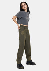 Prism Barrel Leg Embroidered Jeans