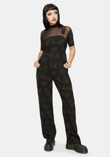 Hexborn Baba Yaga Printed Denim Dungarees