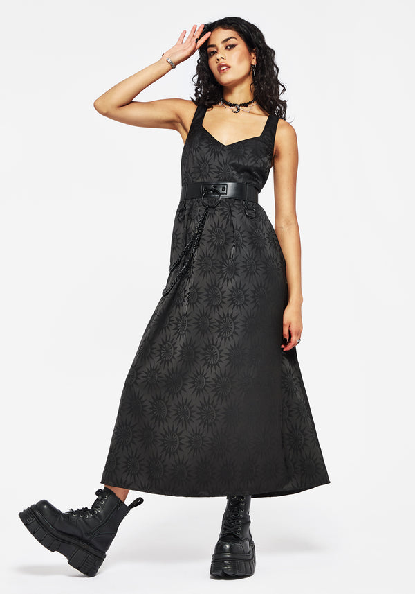 Semine Celestial Printed Cami Midi Dress