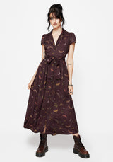 Celia Moth Printed Midaxi Shirt Dress