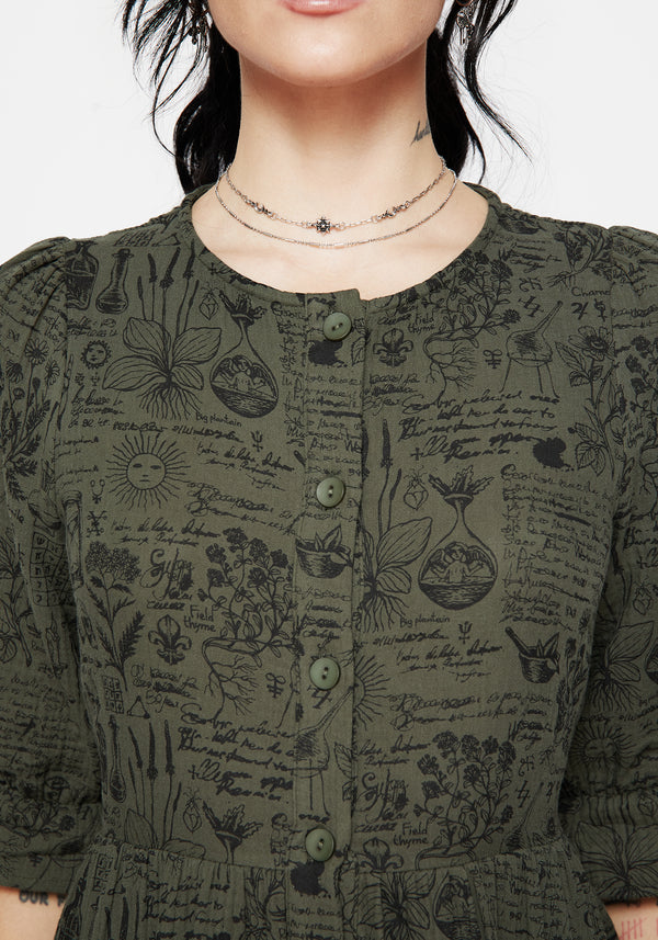 Taddea Cotton Button Up Midaxi Dress